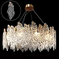 Elegant Crystal Leaf Chandelier With Gold Frame Modern Home Decor Design