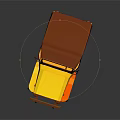 Vintage Yellow and Brown Jeep 3D Model with Open Top and Retro Design