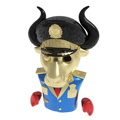 Niutou Police Doll Multifunctional Doll Stainless Steel Doll 3d model