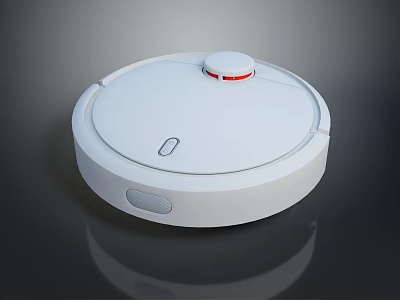 Smart Robot Vacuum Cleaner With White Circular Design For Home Automatic Cleaning 3d model