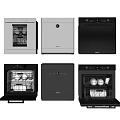 Modern Kitchen Appliances Featuring Various Dishwasher Styles With Stainless And Black Finishes