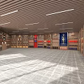 Tobacco and Liquor Store Spacious Interior with Shelves and Product Displays