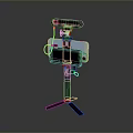 Professional Tablet Monitor Workstation With Adjustable Tripod Stand And Microphone Mount