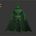 Detailed Batman Costume With Cape Bat Symbol And Utility Belt Design