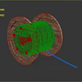 Sturdy Wooden Cable Reel With Black Cable For Heavy Duty Industrial Use