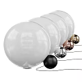 Modern White Globe Table Lamps With Black Rose Gold And Gold Metallic Bases