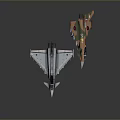 Realistic Fighter Jet Models With Camouflage Design And Gray Color Scheme