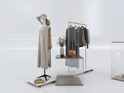 Clothing Booth Clothing Props Clothes Hanger Clothing Pendant Clothing Store Props 3d model