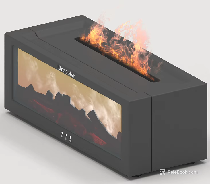 Smart Machine Innoche Electric Fireplace With Realistic Flame And Modern Design 3d model 