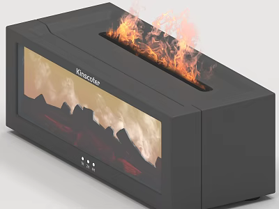 Smart Machine Innoche Electric Fireplace With Realistic Flame And Modern Design 3d model