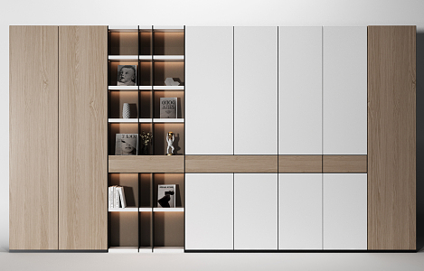 Modern Bookcase Decorative Cabinet 3d model