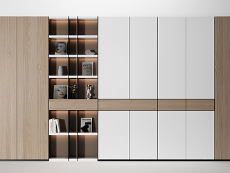 Modern Bookcase Decorative Cabinet 3d model