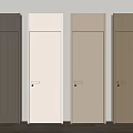 Modern Hinged Doors in Various Colors for Interior Home Design 3d model