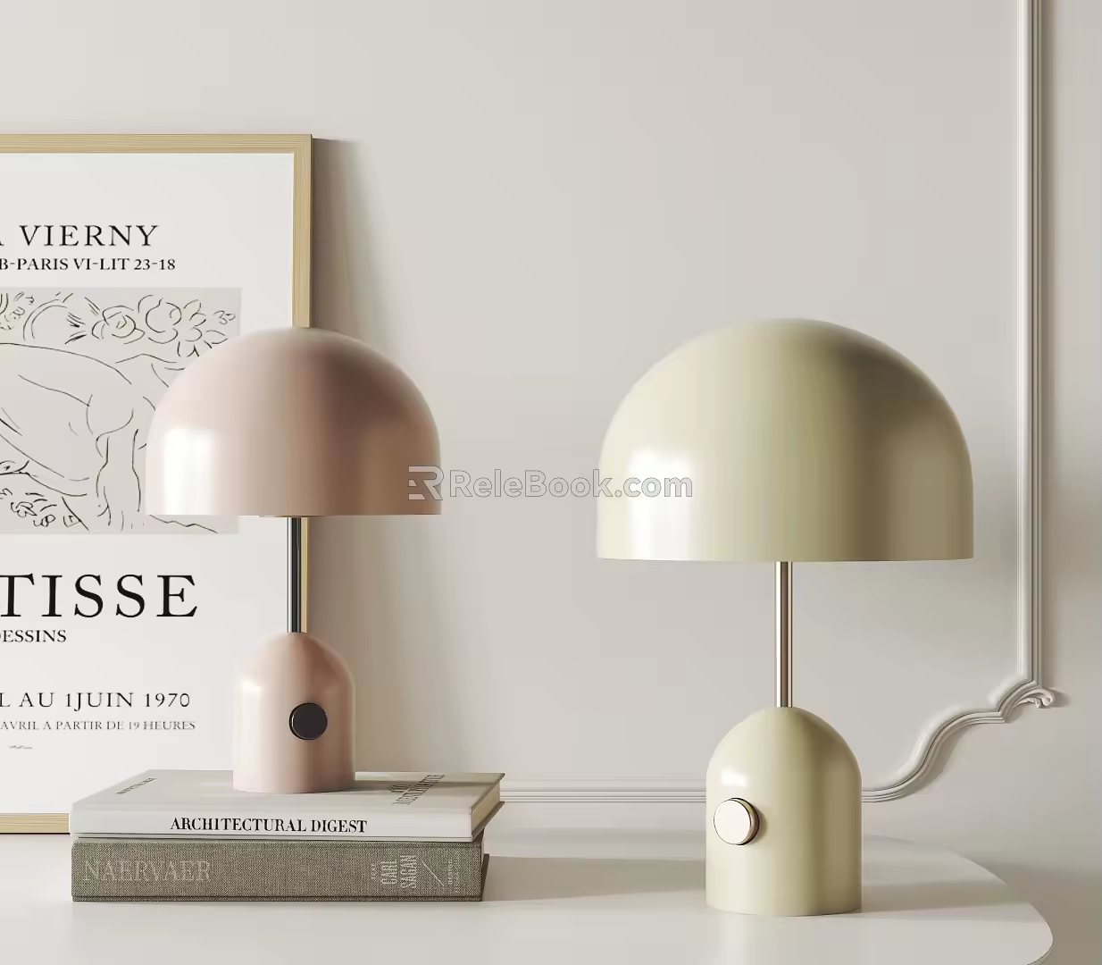 Modern table lamp 3d model