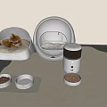 Cat Nest Cat Sleeping Sofa Cat Food Automatic Cat Litter Basin Feeder Cat Toilet 3d model
