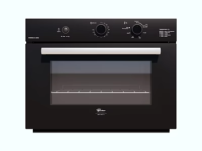 Tefal Black Electric Kitchen Oven With Glass Door And Control Panel 3d model