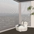 venetian blinds lazy sofa balcony 3d model