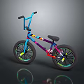 Colorful Children's Bicycle With Fun Stylish Frame And Vibrant Wheel Designs