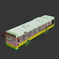 Modern Yellow And White Bus With Black Windows And Reflective Surface 3d model