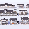 Diverse Residential Building Models Featuring Multiple Architectural Designs And Exteriors