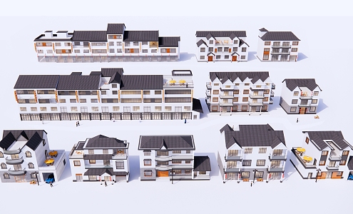 New Chinese Style Folk House Rural Folk House 3d model