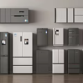 Modern refrigerator 3d model