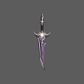 Elaborate Fantasy Sword With Sharp Blade Decorative Hilt Metallic Finish And Ornate Guard