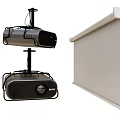Professional Projection Monitoring System With HD Projector And Roll Up Screen