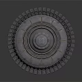 Industrial Track Tire With Deep Tread And Metal Hub Components For Machinery