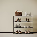 Modern Multi Layer Metal Shoe Cabinet For Home Entryway Shoes Bags And Decor Storage
