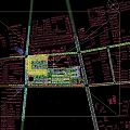 Aerial View Planning of Modern Urban Residential Area With High Rise Buildings And Green Spaces