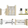 Modern Gate Machine Residential Area People's Access Control Gate Machine 3d model