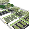 Ecological Parking Lot Design With Trees Green Areas And Sustainable Layout