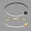 Modern Black and Gold Ceiling Lights with Sleek Circular Design and Soft Glow