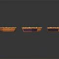 Golden Fruit Pie With Multiple Sliced Pieces On Dark Surface