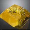 Yellow Square Shaped Rocky Terrain Featuring Rough Surface And Natural Texture Structure 3d model