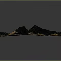 Detailed 3D Mountainous Terrain Model With Rugged Valleys And Elevation Textures
