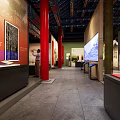 Ancient Architecture Themed Exhibition Hall Featuring Historical Evolution Display And Traditional Landscape Art