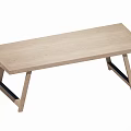 Minimalist Wooden Dining Table With Light Wood Surface And Angled Support Legs