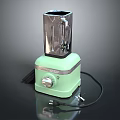 Green Electric Blender With Transparent Cup Knob Control And Power Cord