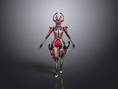 Futuristic Red And Black Motorcycle With Mechanical Details And Sci Fi Aesthetic 3d model