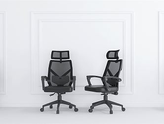 Modern Office Chair Mesh Office Chair Combination 3d model