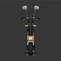 Modern Yellow And Black Mini Motorcycle With Rearview Mirrors And Black Seat