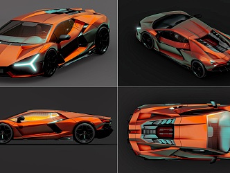 Modern Lamborghini sports car Lamborghini Supercar revuelto Daniel sports car 3d model