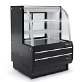 Turbo Air Commercial Display Case With Glass Door Multiple Shelves And Black Exterior Design