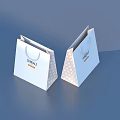 Stylish Daily Life Shopping Bags With Luxury Logo Orange Label And Geometric Pattern Design