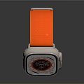 Smart Watch With Orange Nylon Strap Digital Display And Modern Design