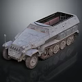 Military Tracked Utility Vehicle With Open Cargo Bay And Heavy Duty Treads