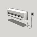 Wall Mounted Air Conditioner Fan With Power Socket Connection For Room Cooling