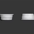 Two Silver Metal Containers as Daily Living Supplies with Smooth Shiny Surface and One Lid